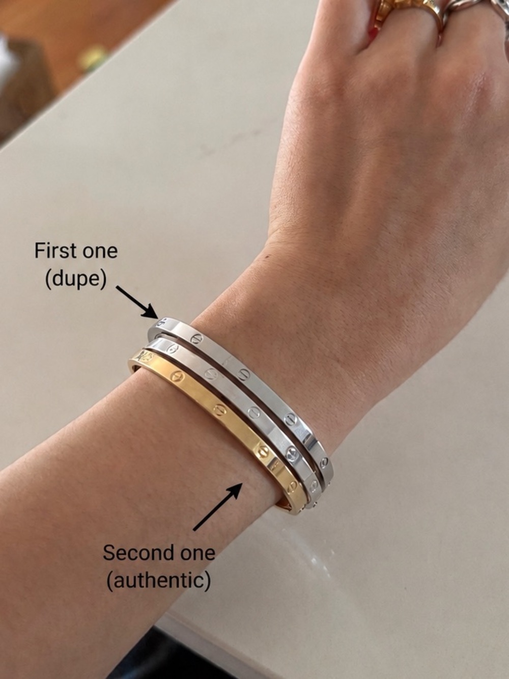 Cartier inspired sterling silver love bracelet bangle